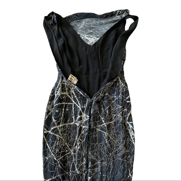 NWOT Haute Hippie Spiderweb Beaded Embellished Evening Gown Size 4 - Picture 5 of 9